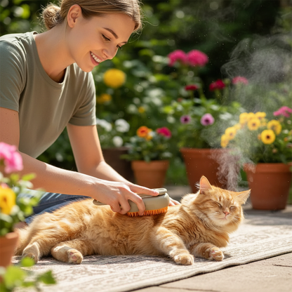 1~2pcs Steam Pet Brush 3-in-1 Massage Dog Steamy Brush Spray Beauty Tangled and Loose Hair Removal Cats Grooming Comb Dogs