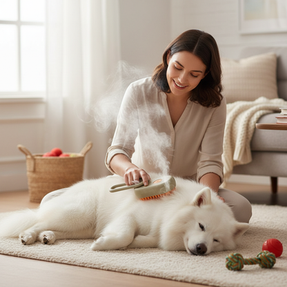 1~2pcs Steam Pet Brush 3-in-1 Massage Dog Steamy Brush Spray Beauty Tangled and Loose Hair Removal Cats Grooming Comb Dogs